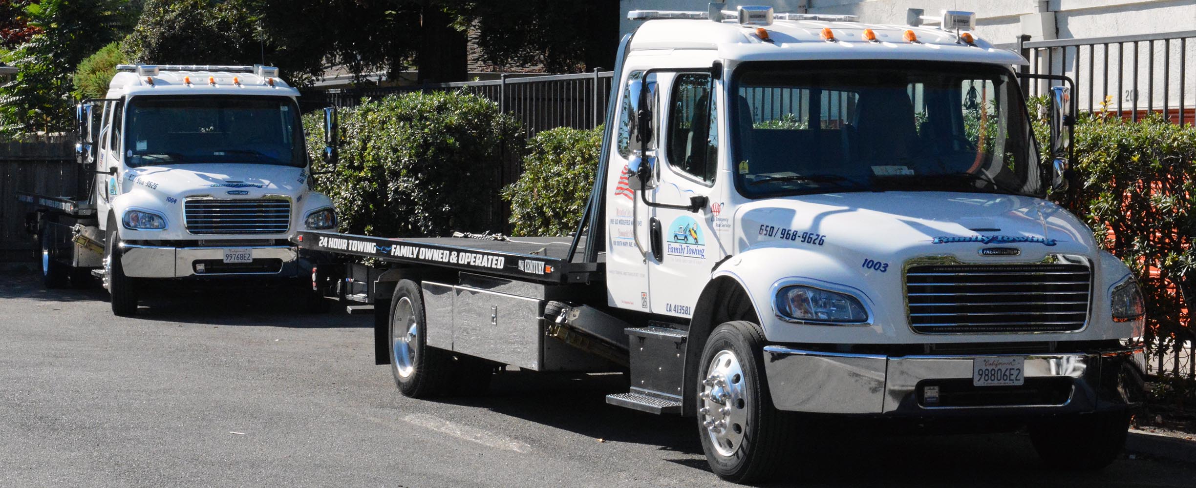 New towing truck fleet in Mountain viewe servicing the San Francisco Peninsula.
